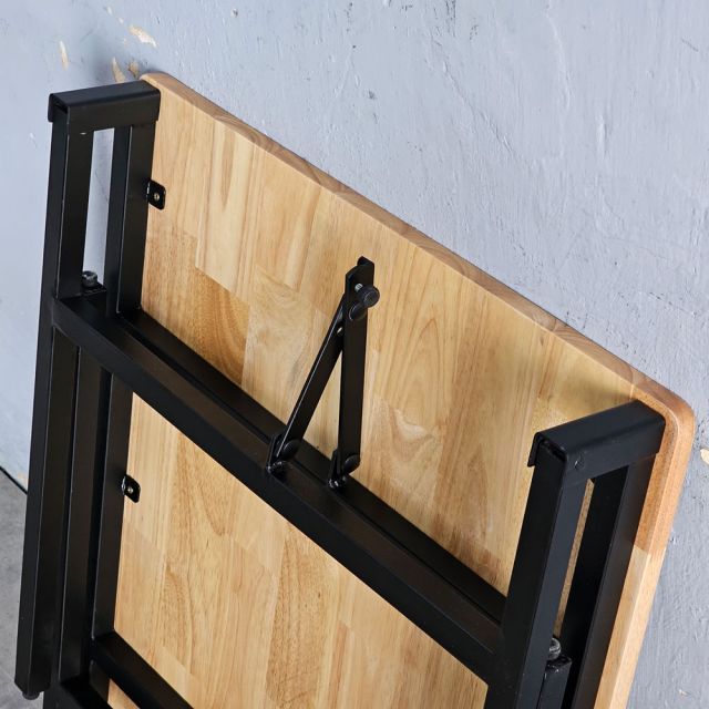 Bàn gấp gọn 80x60x60cm gỗ cao su SPD68250