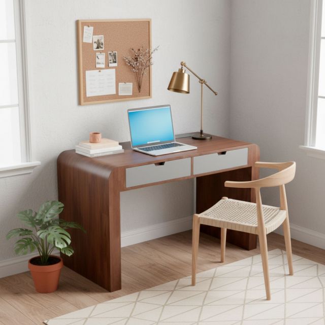 Bàn có ngăn kéo 120x60cm gỗ cao su BD68163