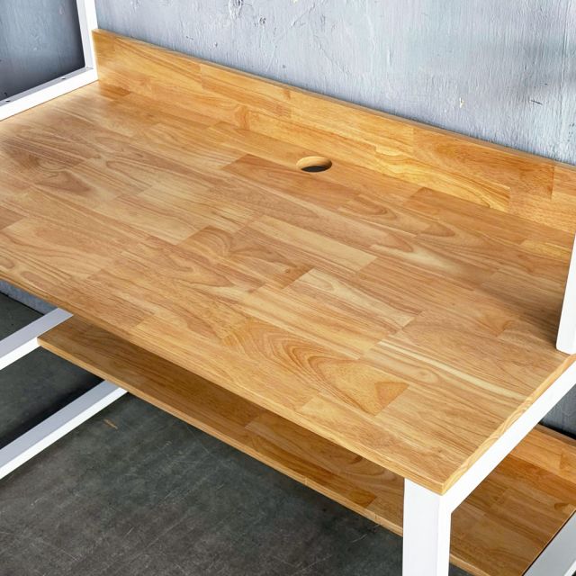 Bàn liền kệ sách 120x60x165cm gỗ cao su FD68080