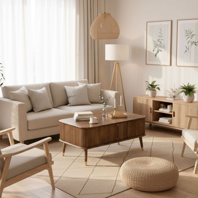 Bàn sofa chữ nhật 120x40cm gỗ tần bì cửa trượt TT6826