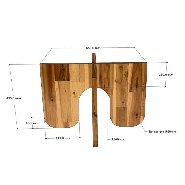 Bàn sofa tròn 70x70cm gỗ tràm TT68338