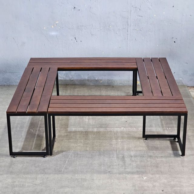 Combo 4 cái ghế băng dài 120x35cm gỗ cao su CBGB001