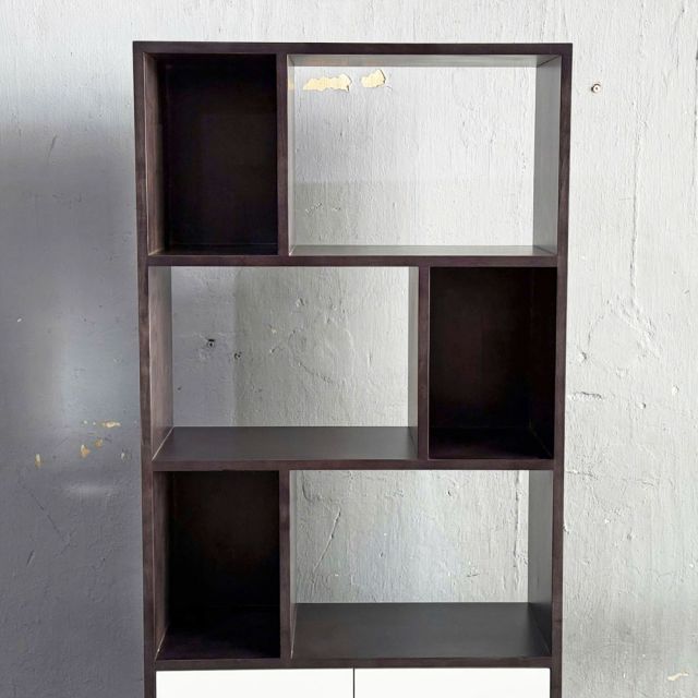 Kệ sách có ngăn tủ 70x30x150cm gỗ cao su KS68345