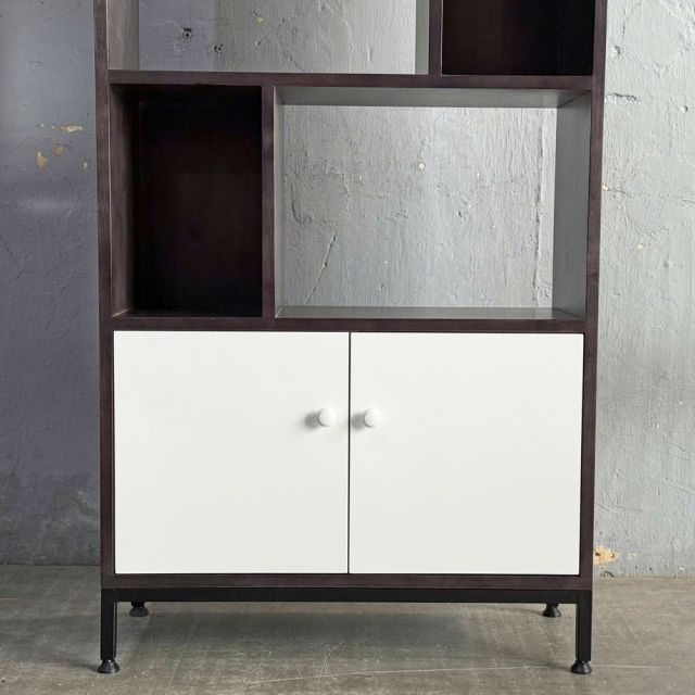 Kệ sách có ngăn tủ 70x30x150cm gỗ cao su KS68345