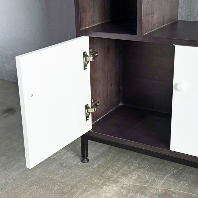 Kệ sách có ngăn tủ 70x30x150cm gỗ cao su KS68345