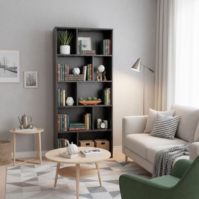 Kệ sách 5 tầng 80x30x180cm gỗ cao su KS68190