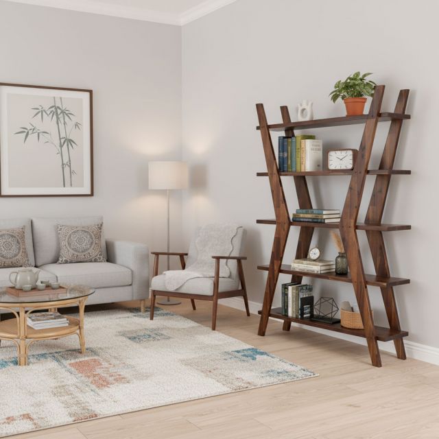 Kệ trang trí 5 tầng 100x30x160cm gỗ tràm KS68236