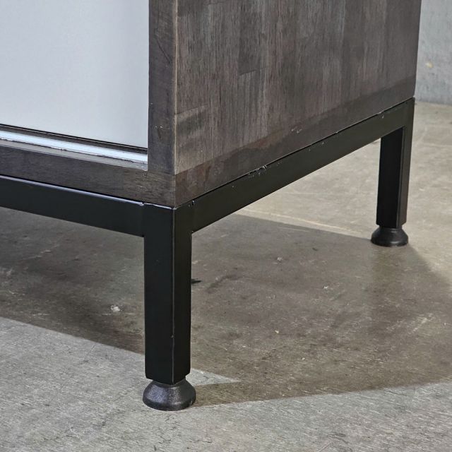 Kệ trưng bày có ngăn tủ 100x35x190cm gỗ cao su KS68344