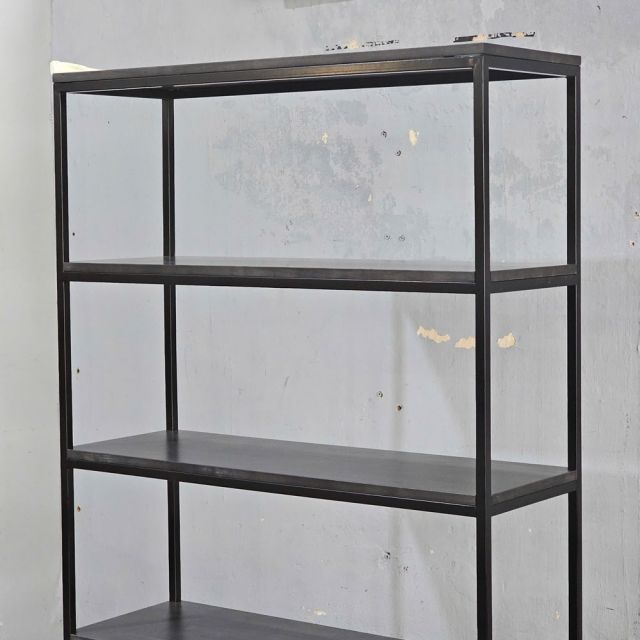 Kệ trưng bày có ngăn tủ 100x35x190cm gỗ cao su KS68344