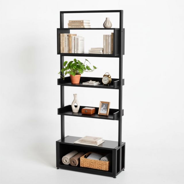 Kệ trang trí ECHO 75x30x183cm gỗ cao su KTT68044