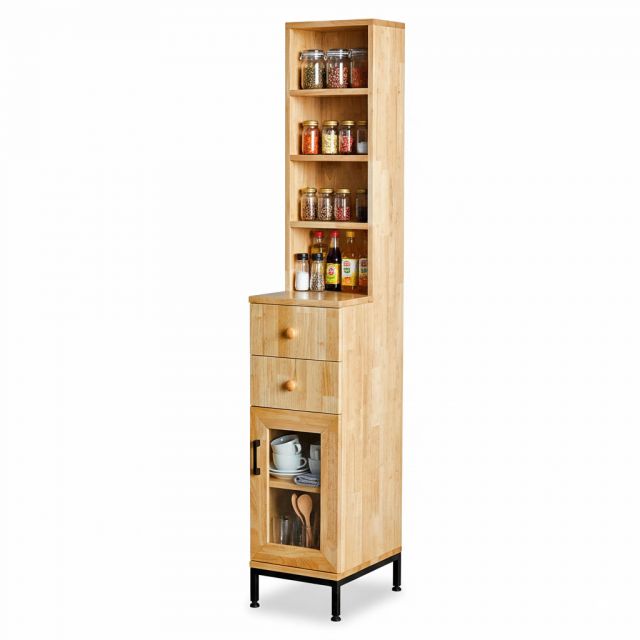 Tủ bên hông tủ lạnh gỗ cao su TBTL001