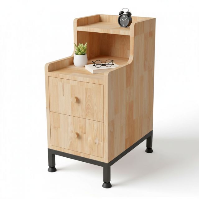 Tủ đầu giường TINY 28x40x60cm gỗ cao su TDG68060