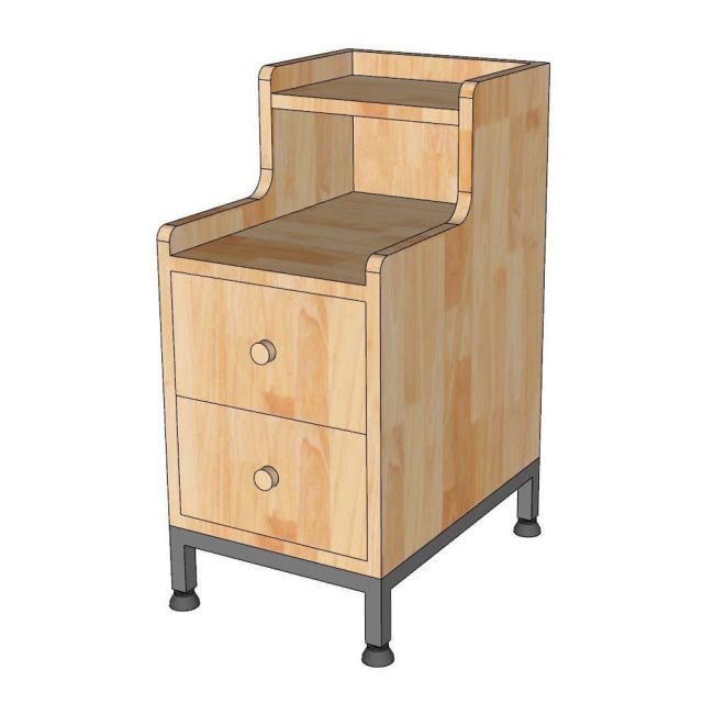 Tủ đầu giường 28x40x60cm gỗ cao su TDG68060