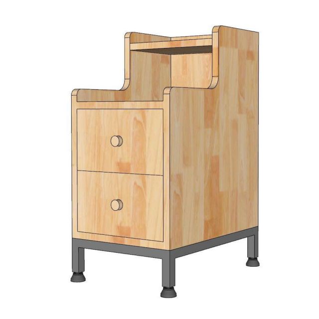 Tủ đầu giường 28x40x60cm gỗ cao su TDG68060