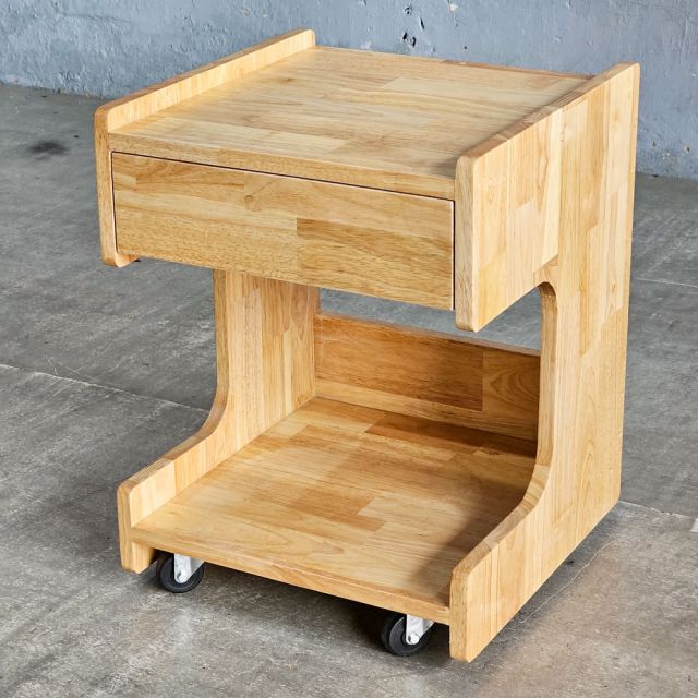 Tủ đầu giường di động TINY 40x40x50cm gỗ cao su TDG68061