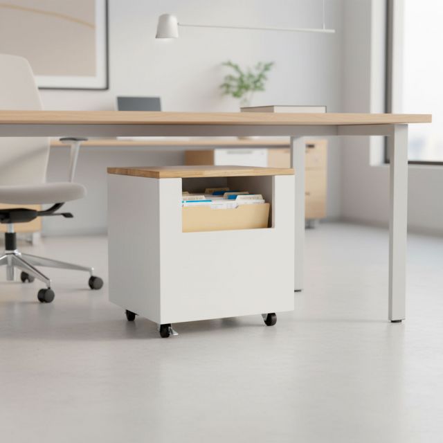 Ghế hồ sơ di động 45x40x40cm gỗ cao su GNHS001