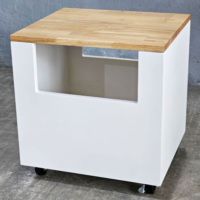 Ghế hồ sơ di động 45x40x40cm gỗ cao su GNHS001