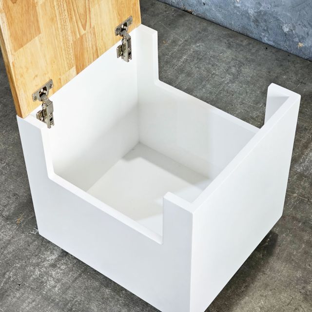 Ghế hồ sơ di động 45x40x40cm gỗ cao su GNHS001