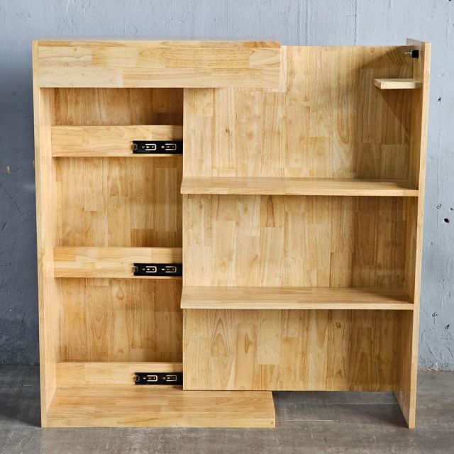Tủ giấu tiền khóa từ 75x35x120cm gỗ cao su GITI001