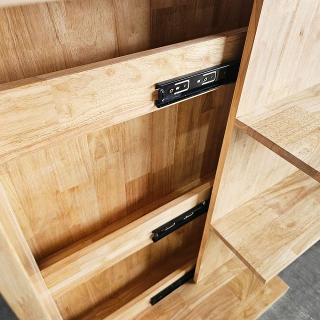 Tủ giấu tiền khóa từ 75x35x120cm gỗ cao su GITI001