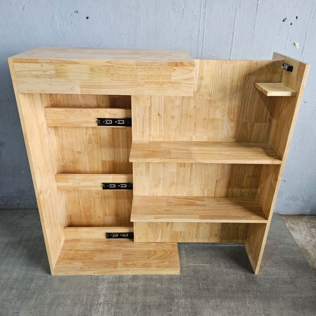 Tủ giấu tiền khóa từ 75x35x120cm gỗ cao su GITI001