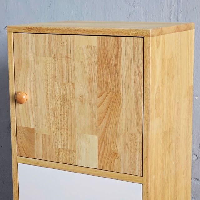 Tủ trang trí ô vuông 40x30x140cm gỗ cao su KS68343