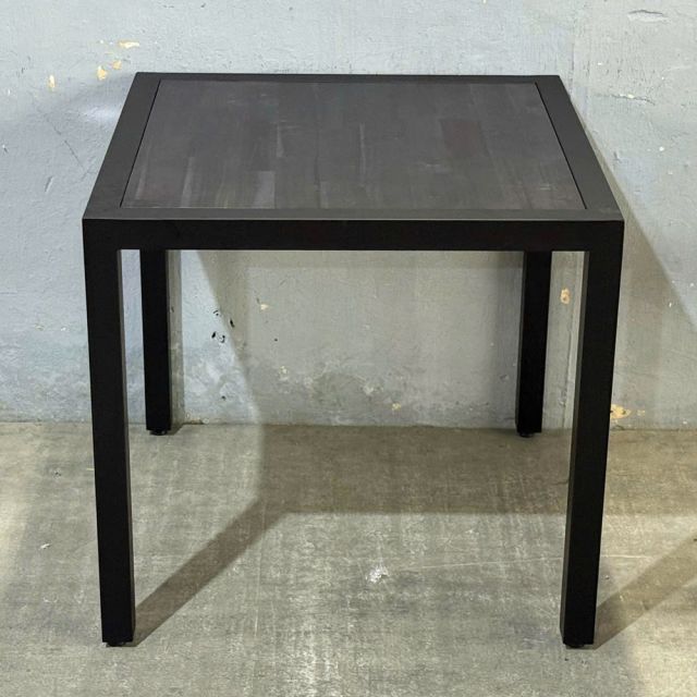 Bàn ăn UNO 03 vuông 80cm mặt gỗ tràm chân sắt BA68060