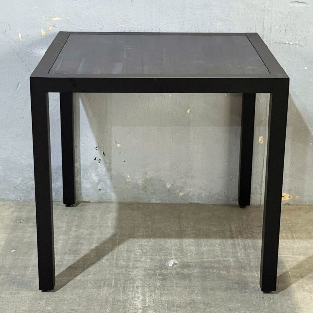 Bàn ăn UNO 03 vuông 80cm mặt gỗ tràm chân sắt BA68060