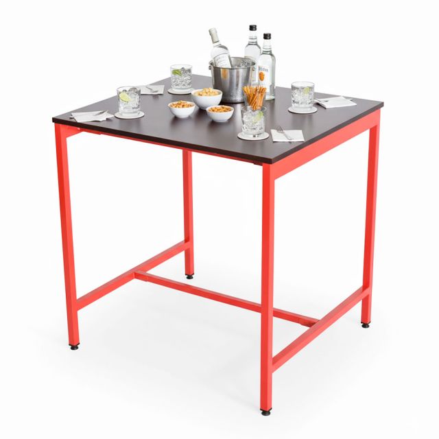 Bàn bar 90x80x90cm gỗ cao su chân sắt lắp ráp BB043