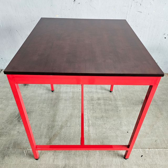 Bàn bar 90x80x90cm gỗ cao su chân sắt lắp ráp BB043