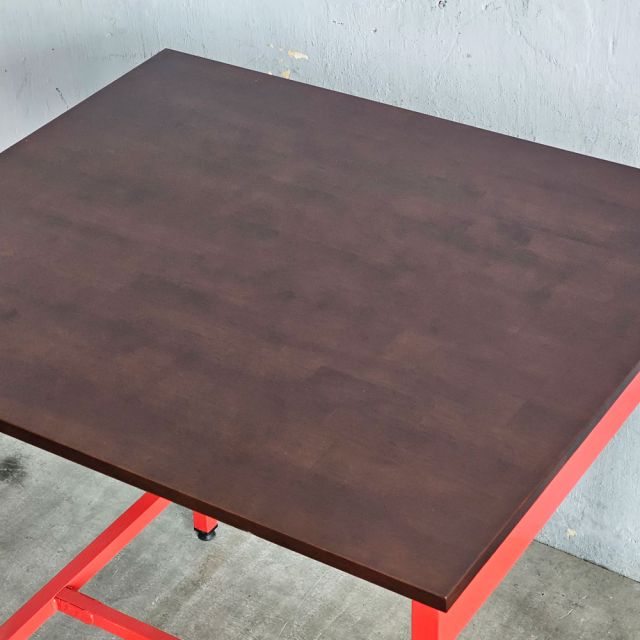 Bàn bar 90x80x90cm gỗ cao su chân sắt lắp ráp BB043