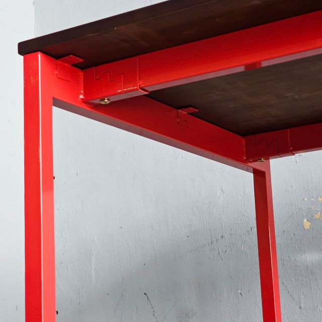 Bàn bar 90x80x90cm gỗ cao su chân sắt lắp ráp BB043