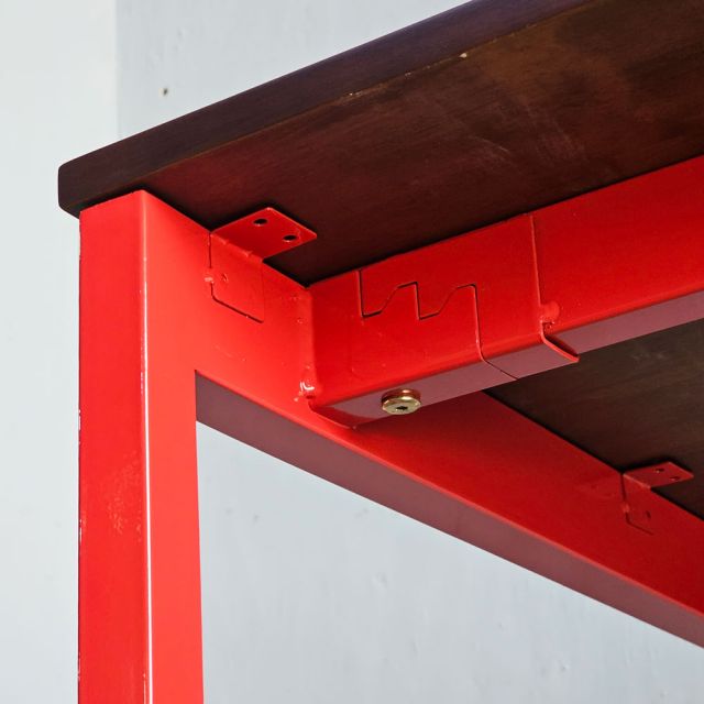Bàn bar 90x80x90cm gỗ cao su chân sắt lắp ráp BB043