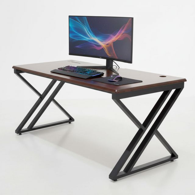 Bàn làm việc có hộp điện 180x80cm gỗ tràm GD68113