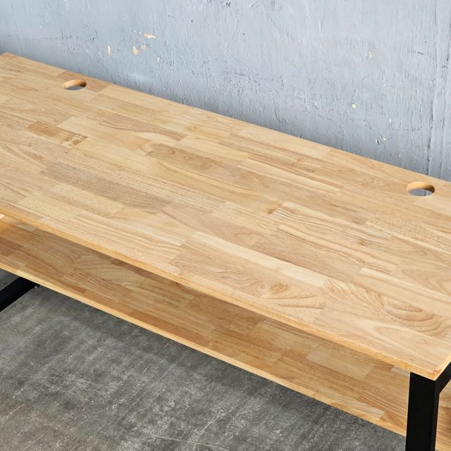 Bàn học 2 chỗ ngồi liền kệ 160x60cm gỗ cao su FD68083