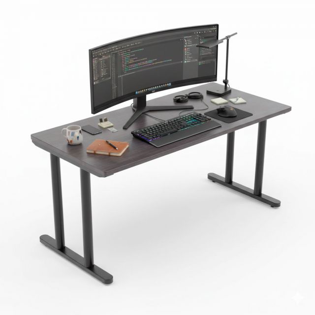 Bàn làm việc 160x70cm gỗ tràm hệ TIO HBTO042