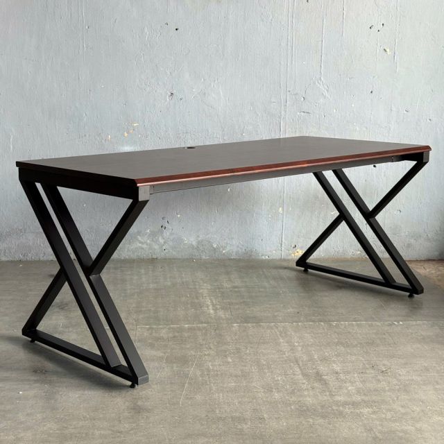 Bàn làm việc 180x80cm gỗ tràm chân chữ X GD68112
