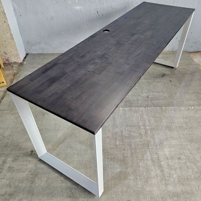 Bàn cụm 2 người 200x60cm gỗ cao su hệ Trian HBTA026