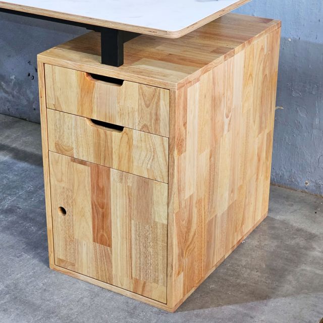 Bàn làm việc gác tủ 180x60cm plywood tủ gỗ cao su HBKC057 Bàn làm việc gác tủ 180x60cm plywood tủ gỗ cao su HBKC057