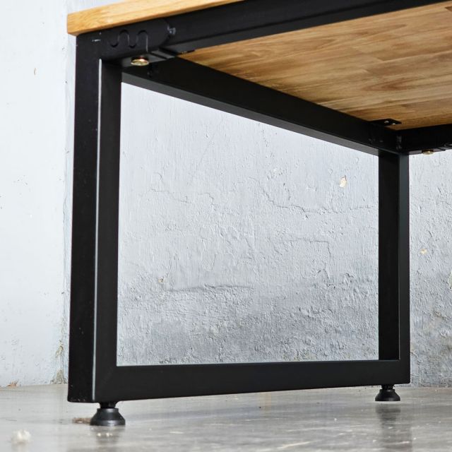 Bàn ngồi bệt gỗ cao su chân sắt lắp ráp 100x60cm SPD68153 Bàn ngồi bệt gỗ cao su chân sắt lắp ráp 100x60cm SPD68153