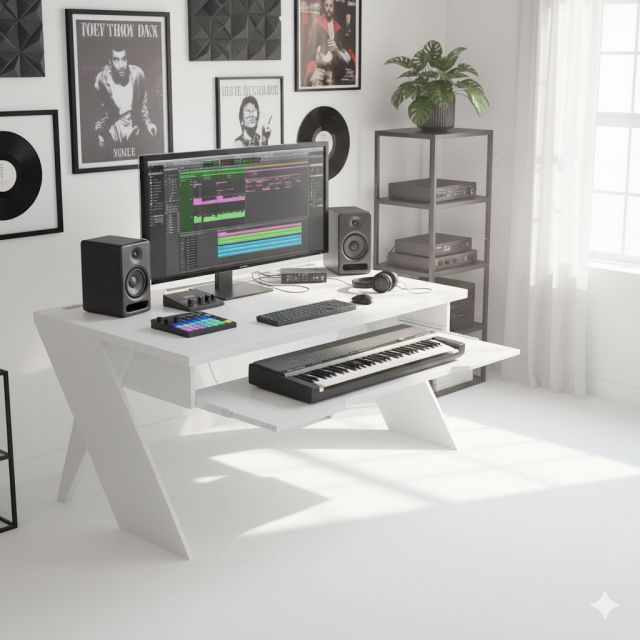 Bàn phòng thu Studio 160x90cm gỗ cao su SD68022