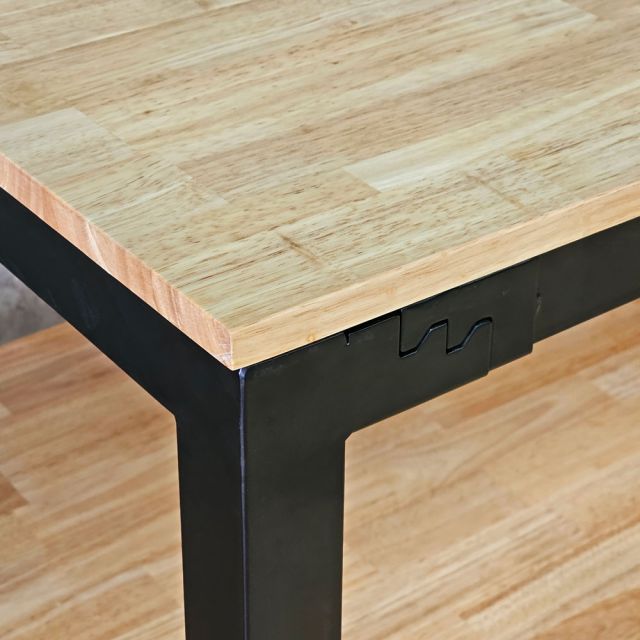 Bàn cắt vải có ngăn tủ 180x90cm gỗ cao su WSTB003