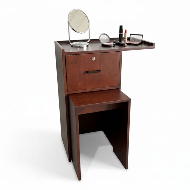 Bộ bàn ghế makeup 70x40cm gỗ cao su BTD68077