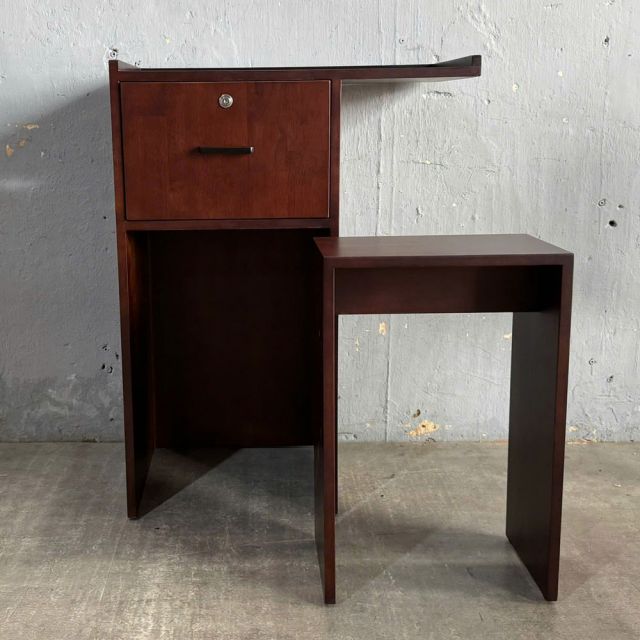 Bộ bàn ghế makeup 70x40cm gỗ cao su BTD68077