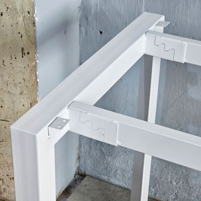 Chân sắt lắp ráp cho bàn 200x60cm hệ Trian HCTA026