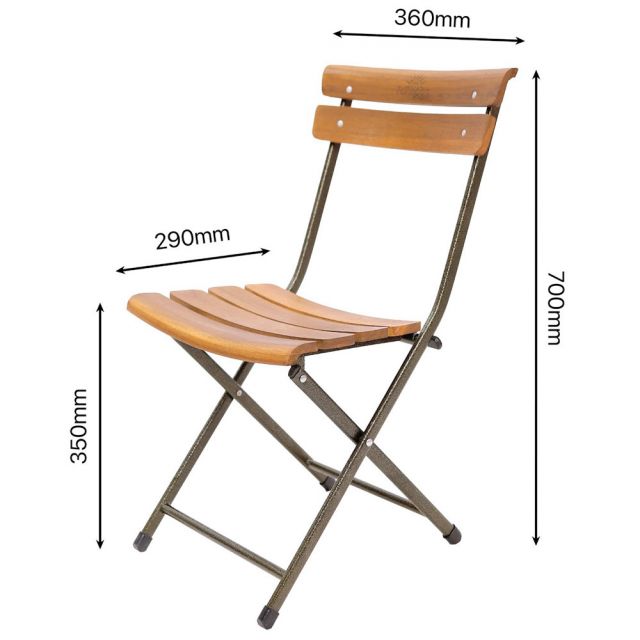 Ghế cafe gấp gọn thấp gỗ tự nhiên GCF315