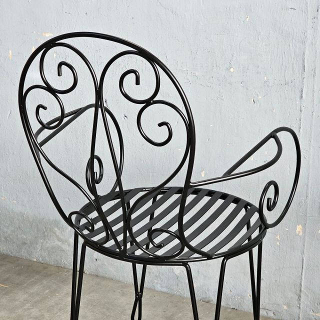 Ghế cafe ngoài trời sắt hoa văn sơn tĩnh điện GCF085