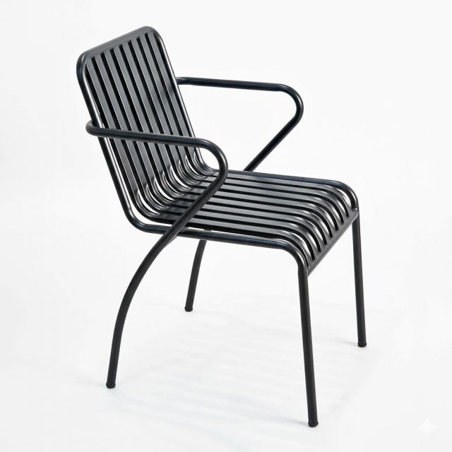 Ghế sắt ngoài trời có tay tựa GNT004