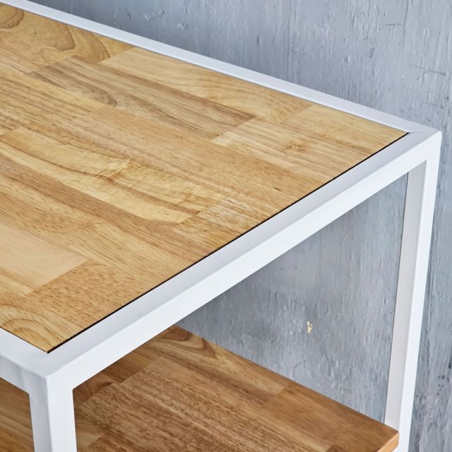 Giá treo đồ trưng bày shop 120x45x130cm gỗ cao su GQA68041