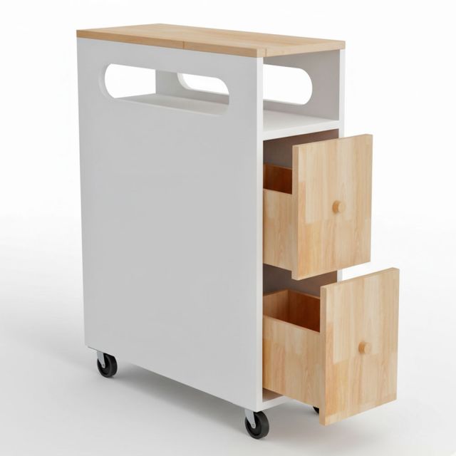 Tủ di động TINY 20x60x81cm gỗ cao su TDDT001